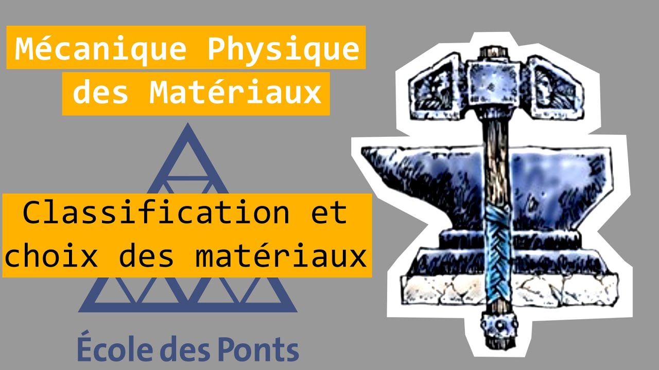 #1 Classification et choix des matériaux - Mécanique Physique des Matériaux