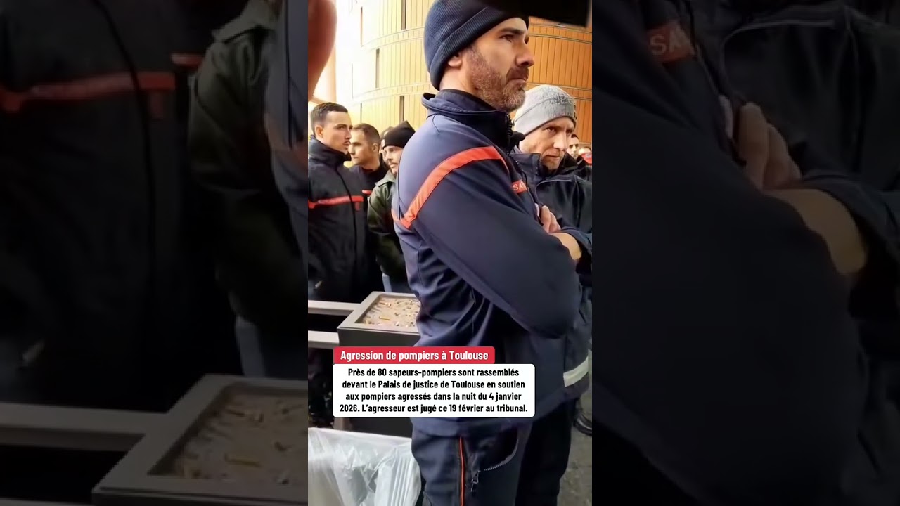 Agression de pompiers à Toulouse : ils se rassemblent devant le Palais de Justice