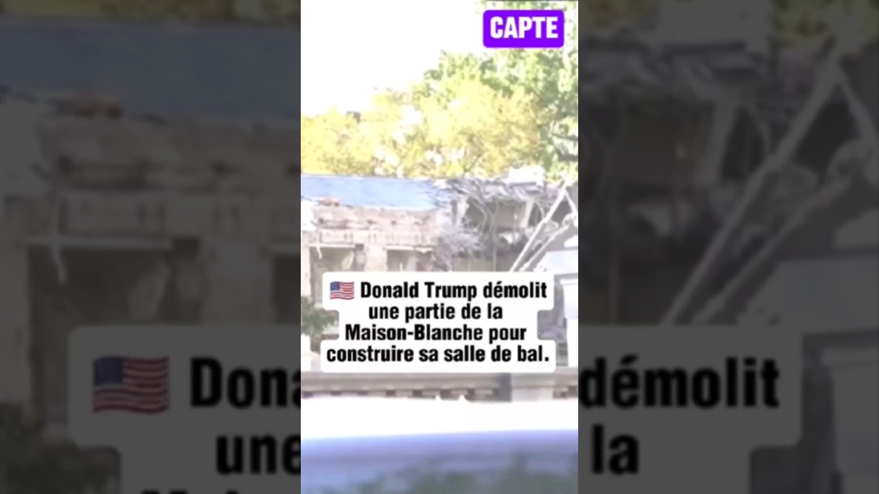 Donald Trump démolit une partie de la Maison-Blanche pour construire sa salle de bal.