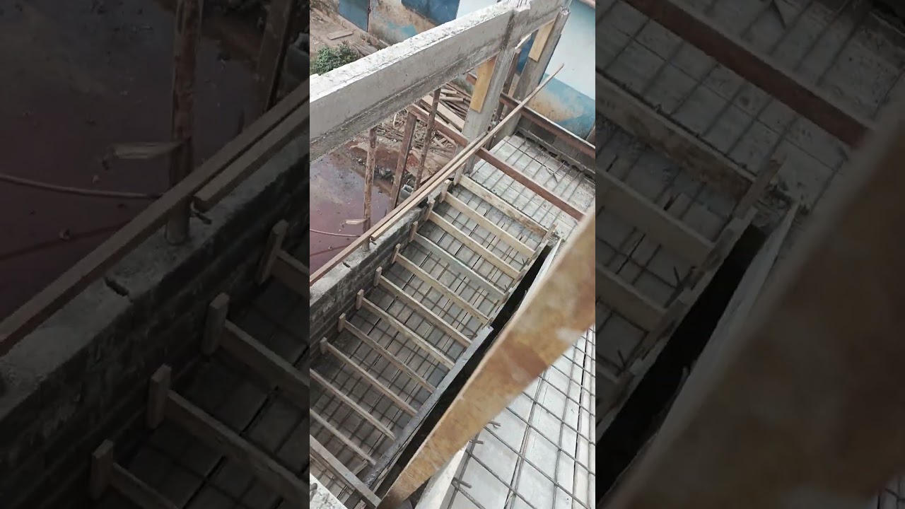 ferraillage d'un escalier droit a deux volets