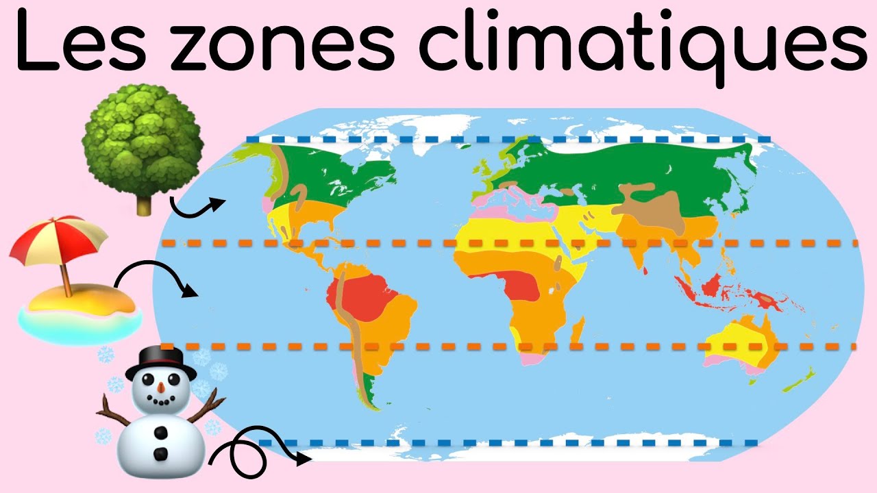 Les zones climatiques et les types de climats