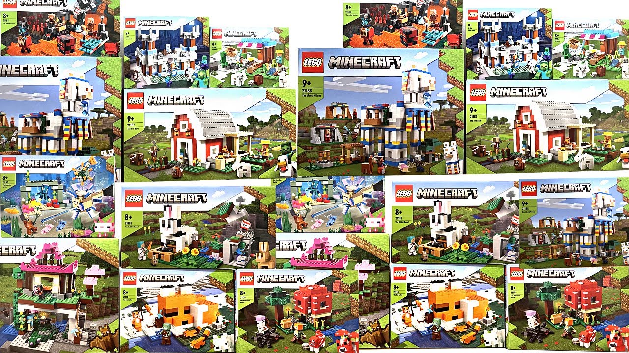 ALL LEGO Minecraft 2022 Summer-Winter Sets COMPILATION/COLLECTION Speed Build Review