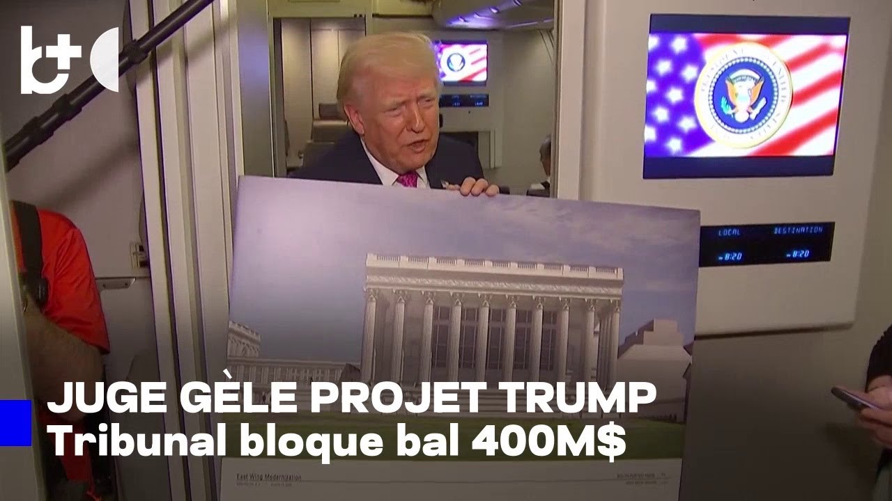 Un juge suspend temporairement le projet de Trump d'une salle de bal de 400 M$ à la Maison‑Blanche