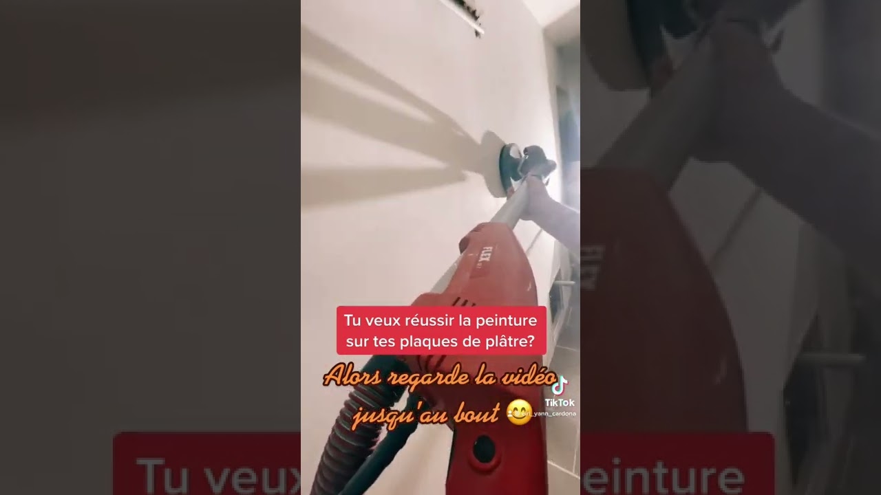 1 minute pour Réussir la PEINTURE sur PLAQUES DE PLATRE … la BASE.  Pour avoir un EXCELLENT RÉSULTAT