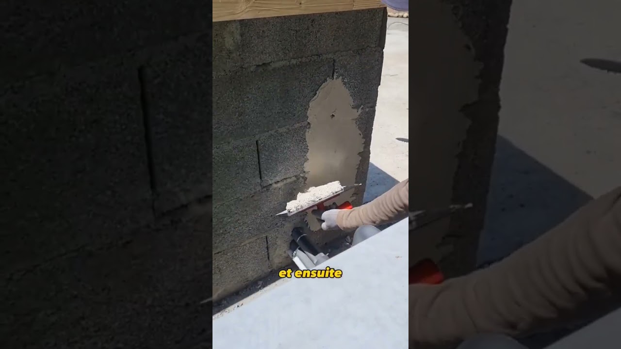 Enduire un mur extérieur de parpaing facilement #tuto #enduit #maçonnerie #diycrafts
