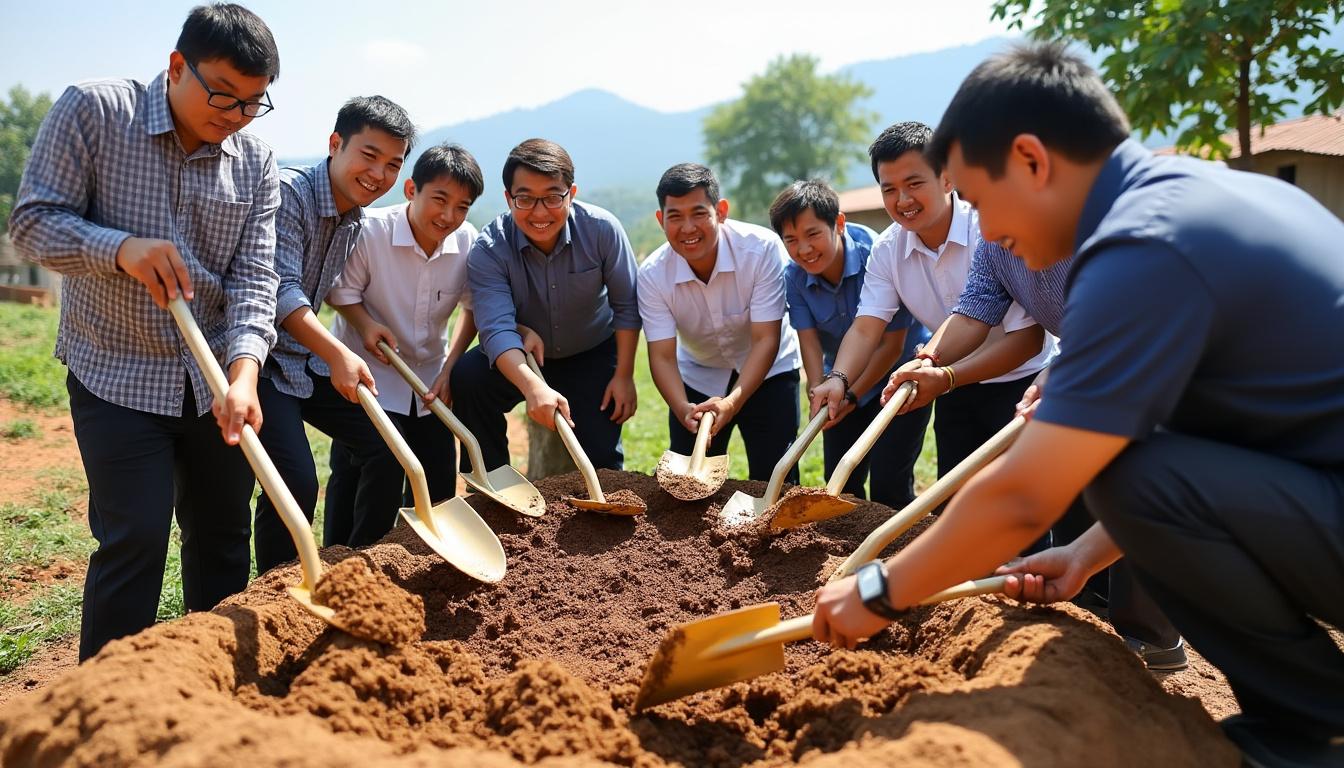annonce du début de la construction d'une maison solidaire dédiée à l'accueil de deux orphelins à lang un, un projet engagé pour offrir un foyer sécurisé et chaleureux.