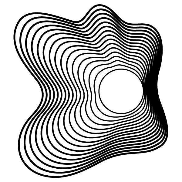 Sitting cat with raised tail silhouette