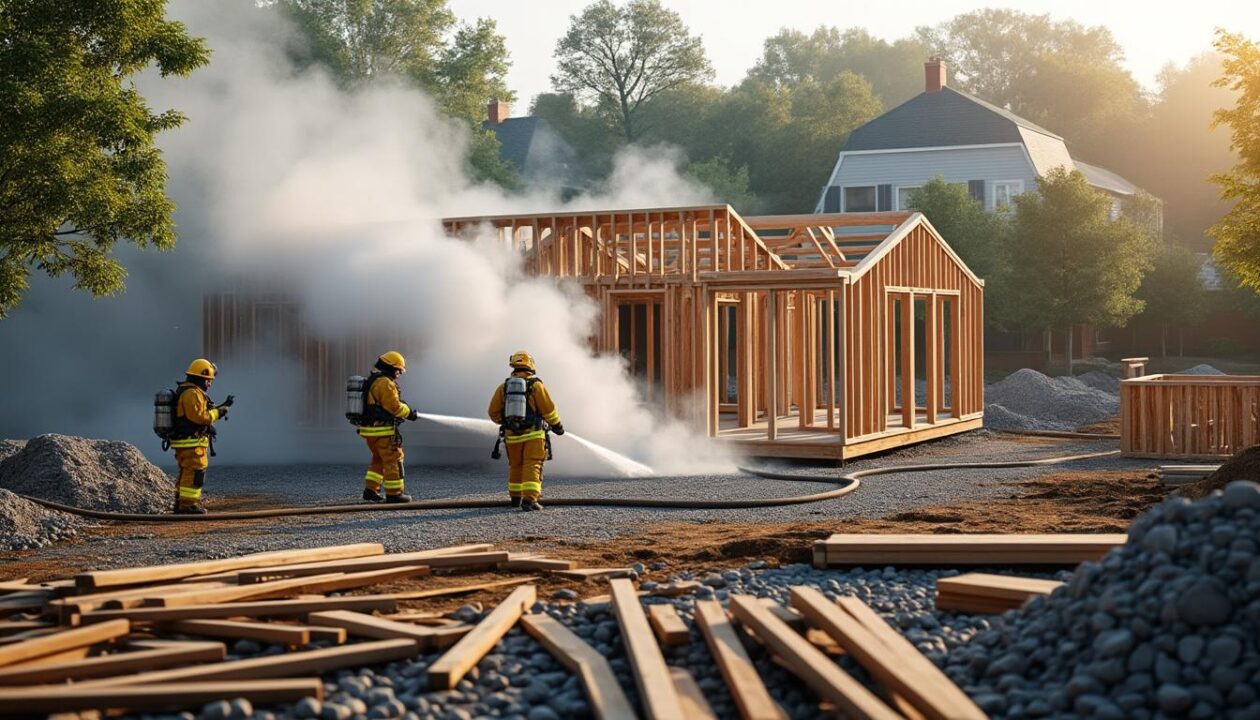 découvrez comment un incendie a failli détruire le chantier d'une maison d'assistantes maternelles, avant d'être évité de justesse.